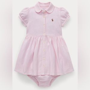 Ralph Lauren Striped Oxford Dress and Bloomers - Baby